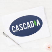 Cascadia Tree Ovale Sticker (Envelop)