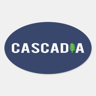 Cascadia Tree Ovale Sticker
