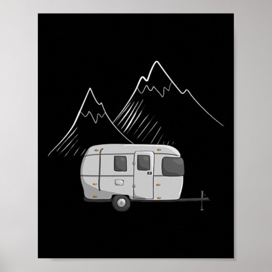 Cascadian Designs Dames Airstream Camping Caravan Poster (Voorkant)