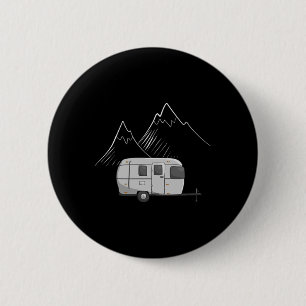 Cascadian Designs Dames Airstream Camping Caravan Ronde Button 5,7 Cm