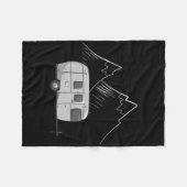 Cascadian Designs Dames Airstream Camping Trailer Fleece Deken (Voorkant (Horizontaal))