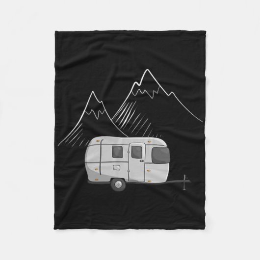 Cascadian Designs Dames Airstream Camping Trailer Fleece Deken (Voorkant)