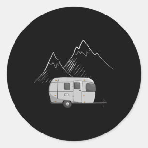 Cascadian Designs Dames Airstream Camping Trailer Ronde Sticker