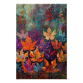 Cascading Autumn Leaves, kleurrijk Herfst ontwerp Perfect Poster (Voorkant)
