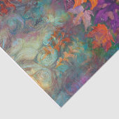 Cascading Autumn Leaves, kleurrijk Herfst ontwerp Tissuepapier (Detail)