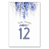 Cascading bladeren grijs blauw waterverf tabel num kaart (Voorkant)