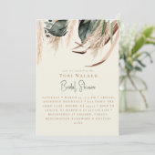 Cascading Boho Ecru Vrijgezellenfeest Kaart (Staand voorkant)