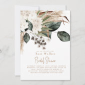 Cascading Boho Neutral Vrijgezellenfeest Kaart (Voorkant)