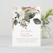 Cascading Boho Neutral Vrijgezellenfeest Kaart (Staand voorkant)