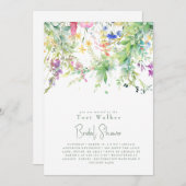 Cascading Boho Wildflower Vrijgezellenfeest Kaart (Voorkant / Achterkant)