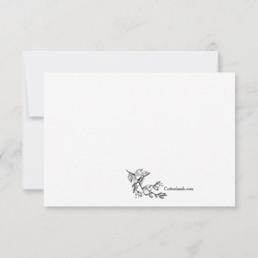 Cascading Branch Sympathie Hartelijk dank Bedankkaart (Achterkant)