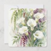 Cascading Calla Save the Date Kaart (Achterkant)