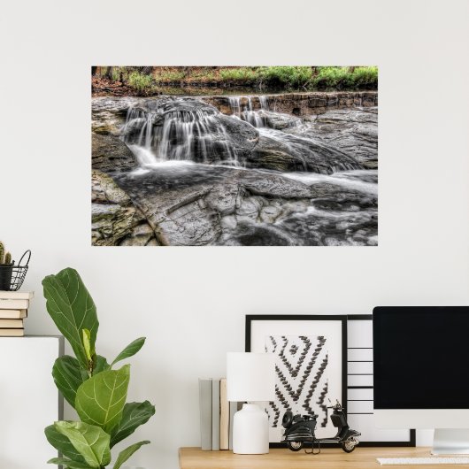Cascading Creek - Austin, Texas Poster (Thuiskantoor)