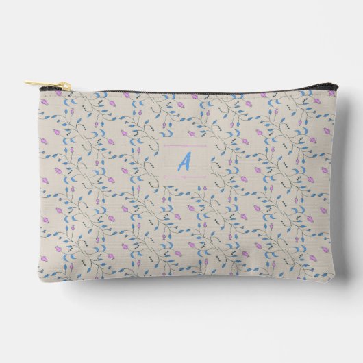 Cascading Flowers Blauw en Roze Etui (Voorkant)
