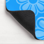 Cascading Flowers - Blue (0099FF) Muismat (Hoek)