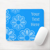 Cascading Flowers - Blue (0099FF) Muismat (Met muis)