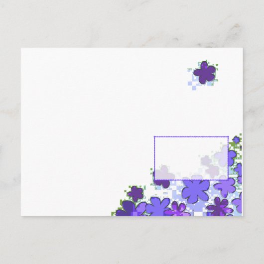 Cascading Flowers Briefkaart Sjabloon (Achterkant)