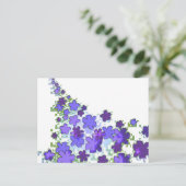 Cascading Flowers Briefkaart Sjabloon (Staand voorkant)