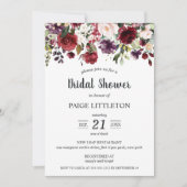 Cascading Flowers in rood en Paars Vrijgezellenfee Kaart (Voorkant)