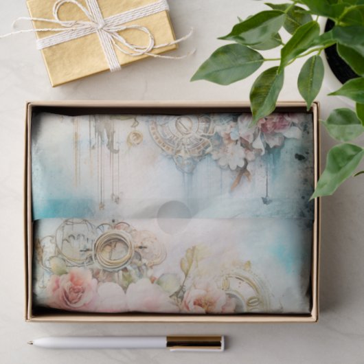 Cascading Flowers Mixed Media Tissuepapier (Geschenk)