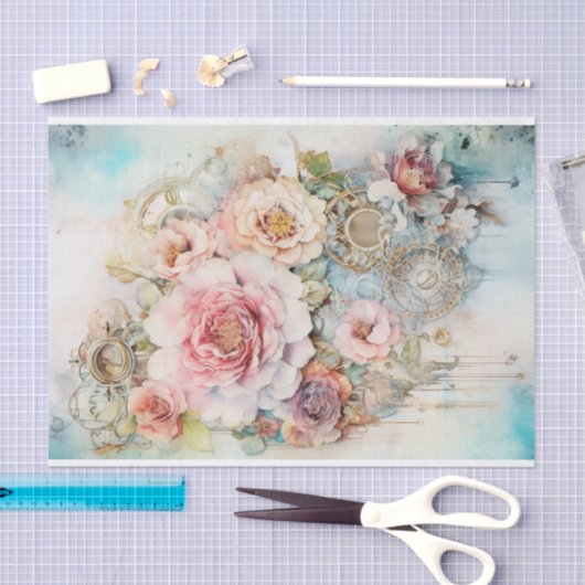 Cascading Flowers Mixed Media Tissuepapier (Craft)