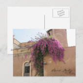 Cascading Flowers op een oud gebouw Briefkaart (Voorkant / Achterkant)