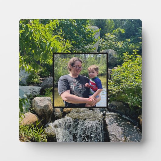 Cascading forest waterval bomen groen fotoplaat (Voorkant)