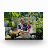 Cascading forest waterval bomen groen sjabloon fotoblokken (Voorkant)