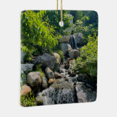 Cascading Forest waterval | bosgroen Keramisch Ornament (Rechts)
