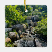 Cascading Forest waterval | bosgroen Keramisch Ornament (Voorkant)