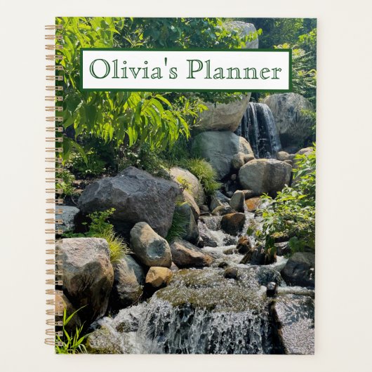 Cascading Forest waterval | bosgroen Planner (Voorkant)
