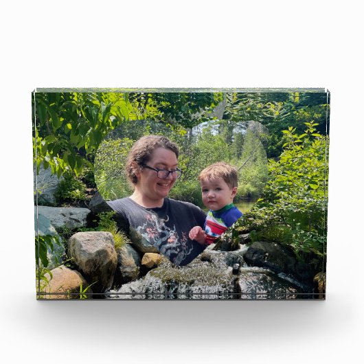 Cascading forest waterval groen hart sjabloon fotoblokken (Voorkant)