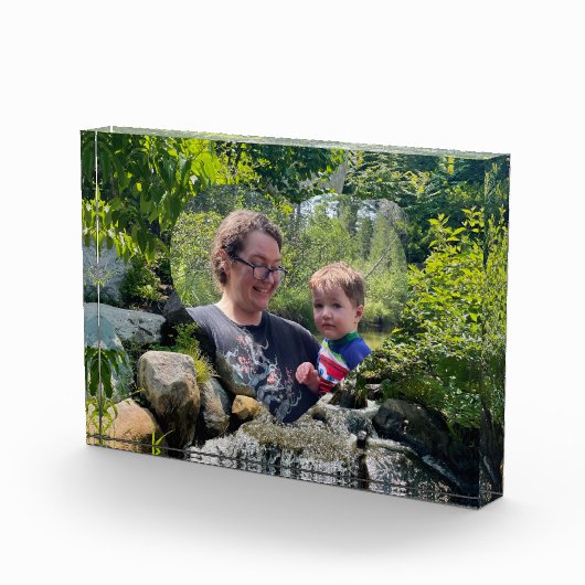 Cascading forest waterval groen hart sjabloon fotoblokken (Rechts)