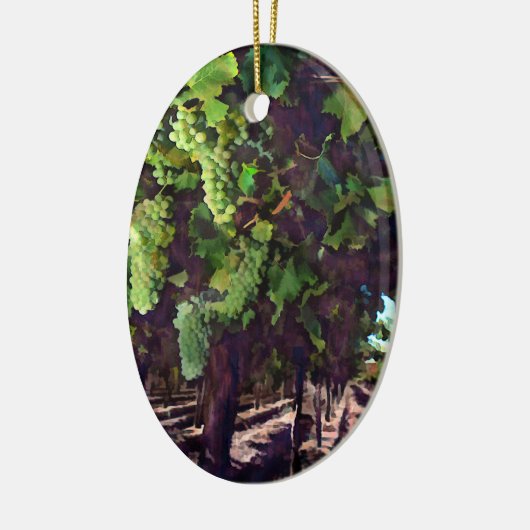 Cascading Grapes Keramisch Ornament (Links)