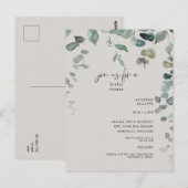 Cascading Greenery Neutral Vrijgezellenfeest Briefkaart (Voorkant / Achterkant)