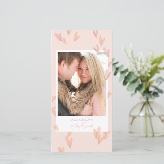 Cascading Heart Valentine's Day Card (Staand voorkant)