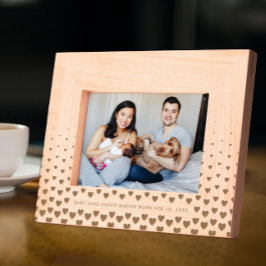 Cascading Hearts Nieuwe Baby Valentijn Gegraveerde Lijstjes