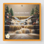 "Cascading Herfsten of Joy" Vierkante Klok (Voorkant)