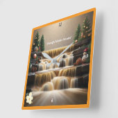 "Cascading Herfsten of Joy" Vierkante Klok (Hoek)