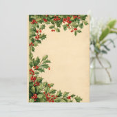 Cascading Holly Top Border Kaart (Staand voorkant)