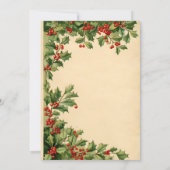 Cascading Holly Top Border Kaart (Achterkant)