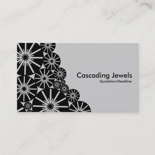Cascading Jewels - Light Grey CCCC Visitekaartje (Voorkant)