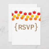 Cascading Leaves Fall Wedding RSVP Briefkaart (Voorkant / Achterkant)