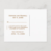 Cascading Leaves Fall Wedding RSVP Briefkaart (Achterkant)
