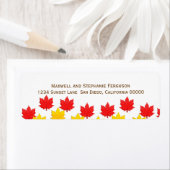 Cascading Leaves Return Address Labels (Insitu)