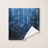 Cascading Lights Monogram Blauw ID789 Bad Handdoek (Wasdoekje)