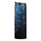 Cascading Lights Monogram Blauw ID789 Thermosbeker (Geroteerd rechts)