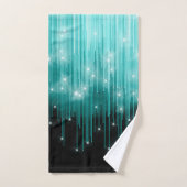 Cascading Lights Monogram Blauwgroen ID789 Bad Handdoek (Handdoek)