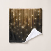 Cascading Lights Monogram Gold ID789 Bad Handdoek (Wasdoekje)