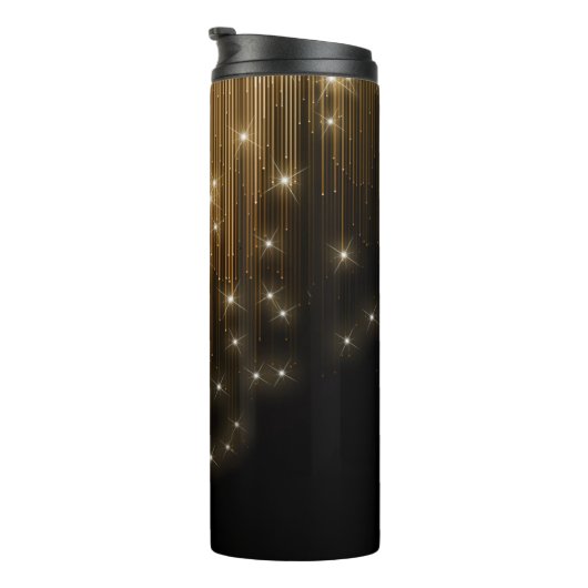 Cascading Lights Monogram Gold ID789 Thermosbeker (Geroteerd rechts)